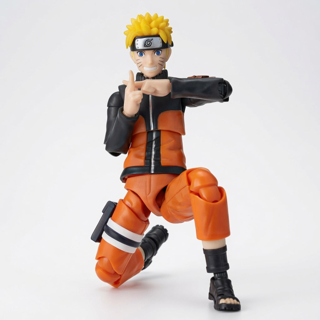 Blokees Naruto Beyond Edition Naruto Uzumaki CC02 Articulated Figure Model Kit – Snap-Fit Seventh Hokage Collectible with Display Base & Accessory | CRAZXY