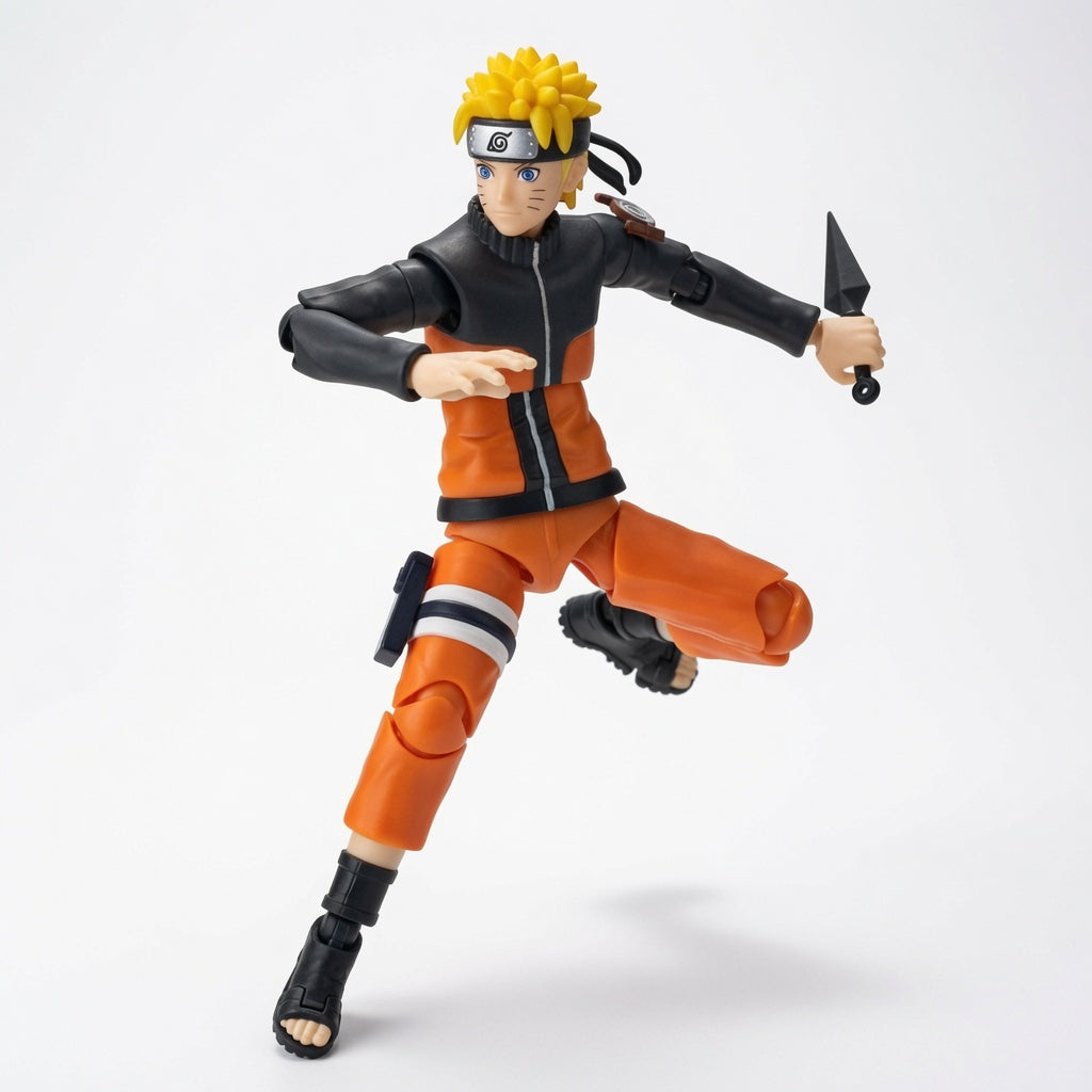 Blokees Naruto Beyond Edition Naruto Uzumaki CC02 Articulated Figure Model Kit – Snap-Fit Seventh Hokage Collectible with Display Base & Accessory | CRAZXY