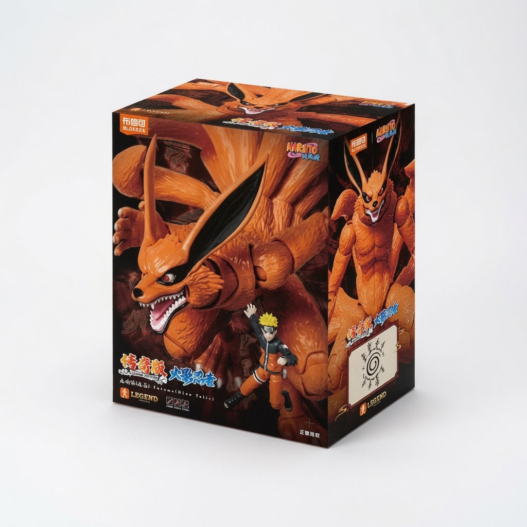 Blokees Naruto Legend Edition Nine-Tails Kurama (Kyuubi) Large-Scale Articulated Figure Model Kit – Snap-Fit Legendary Beast Collectible | CRAZXY