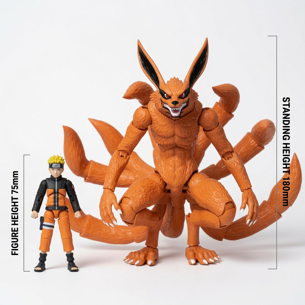 Blokees Naruto Legend Edition Nine-Tails Kurama (Kyuubi) Large-Scale Articulated Figure Model Kit – Snap-Fit Legendary Beast Collectible | CRAZXY