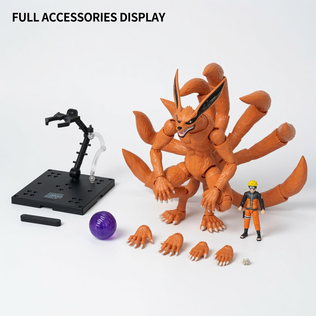 Blokees Naruto Legend Edition Nine-Tails Kurama (Kyuubi) Large-Scale Articulated Figure Model Kit – Snap-Fit Legendary Beast Collectible | CRAZXY