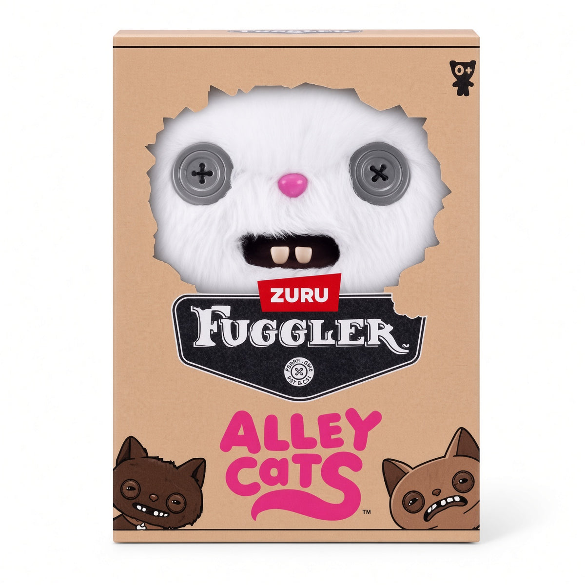 Fuggler Alley Cats 9-Inch White Grin Grin Plush | CRAZXY