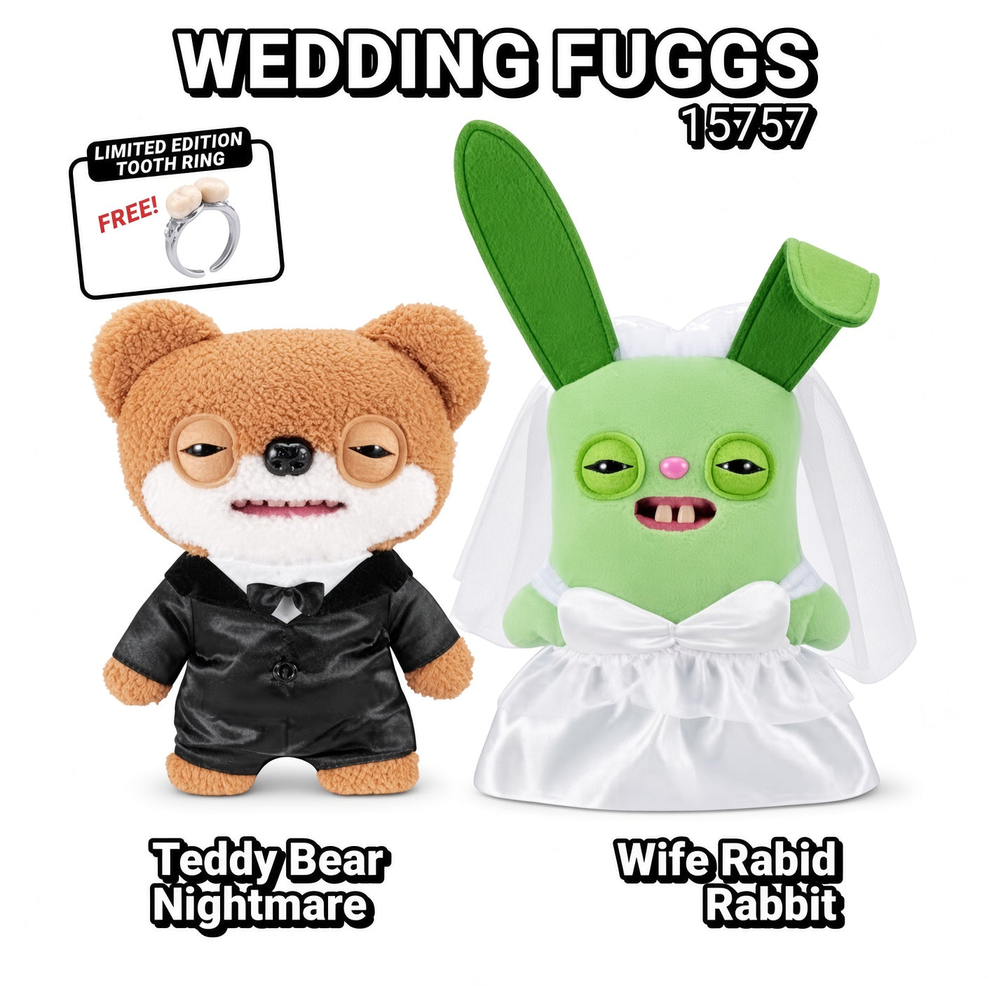 Fuggler Wedding Fuggs 9-Inch Plush 2-Pack | CRAZXY