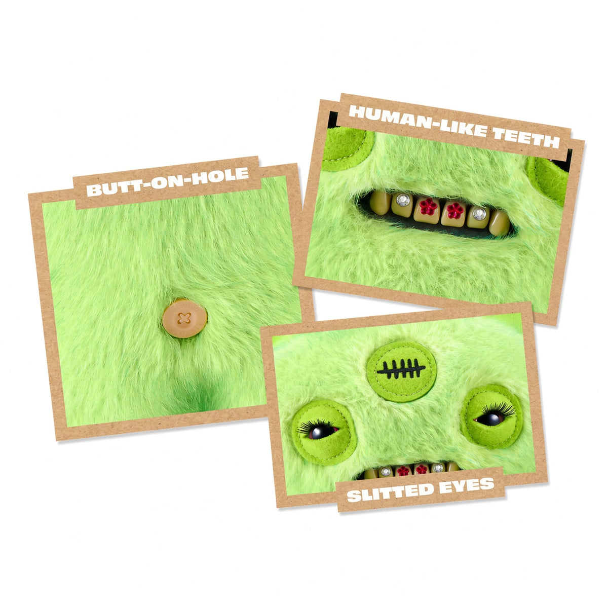 Fuggler Baddies Fuggs 9-Inch Annoyed Alien Neon Green Plush | CRAZXY