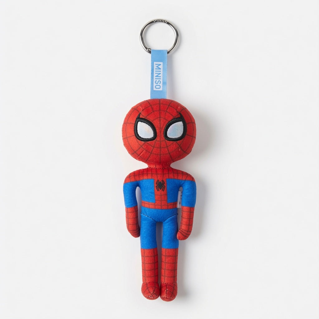 Miniso Marvel Spider-Man Long Plush Keychain – Classic Spider-Man Peter Parker | CRAZXY
