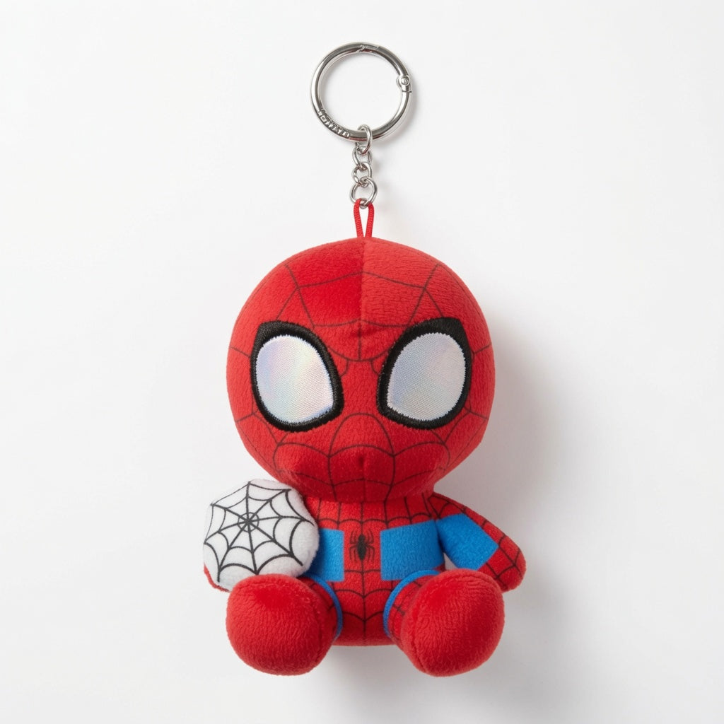 MINISO Marvel Spider-Man Web Shooter Plush Keychain Pendant – 12.5cm Soft Hanging Decoration Collectible Gift | CRAZXY