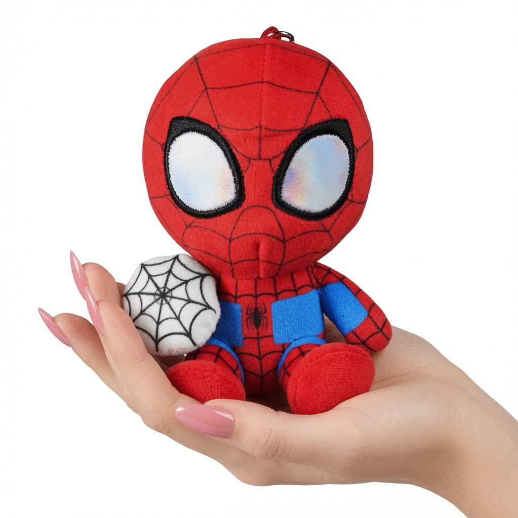 MINISO Marvel Spider-Man Web Shooter Plush Keychain Pendant – 12.5cm Soft Hanging Decoration Collectible Gift | CRAZXY