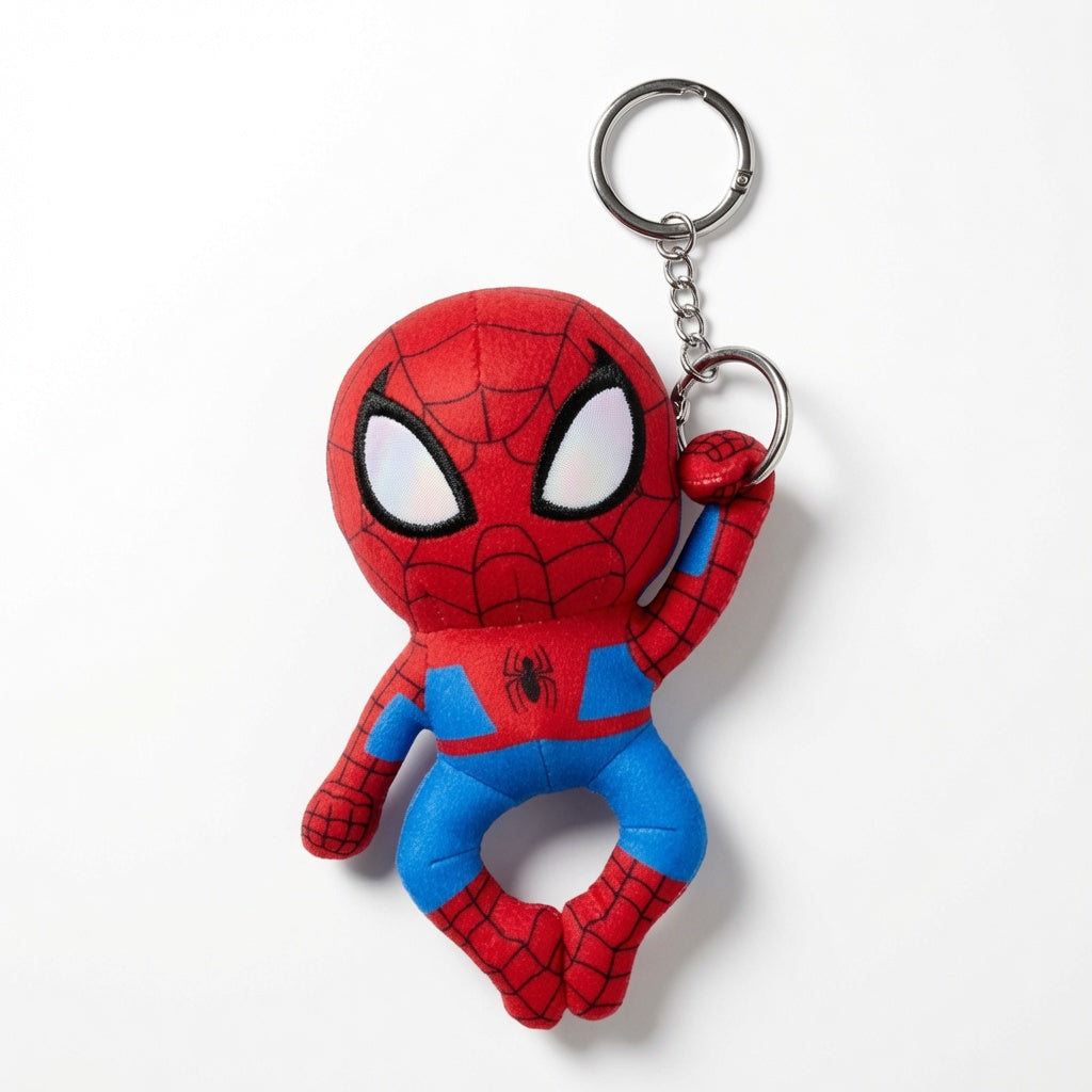MINISO Marvel Spider-Man Side-Hanging Plush Keychain Pendant Figurine – 14.5cm Soft Collectible Hanging Decoration Gift | CRAZXY