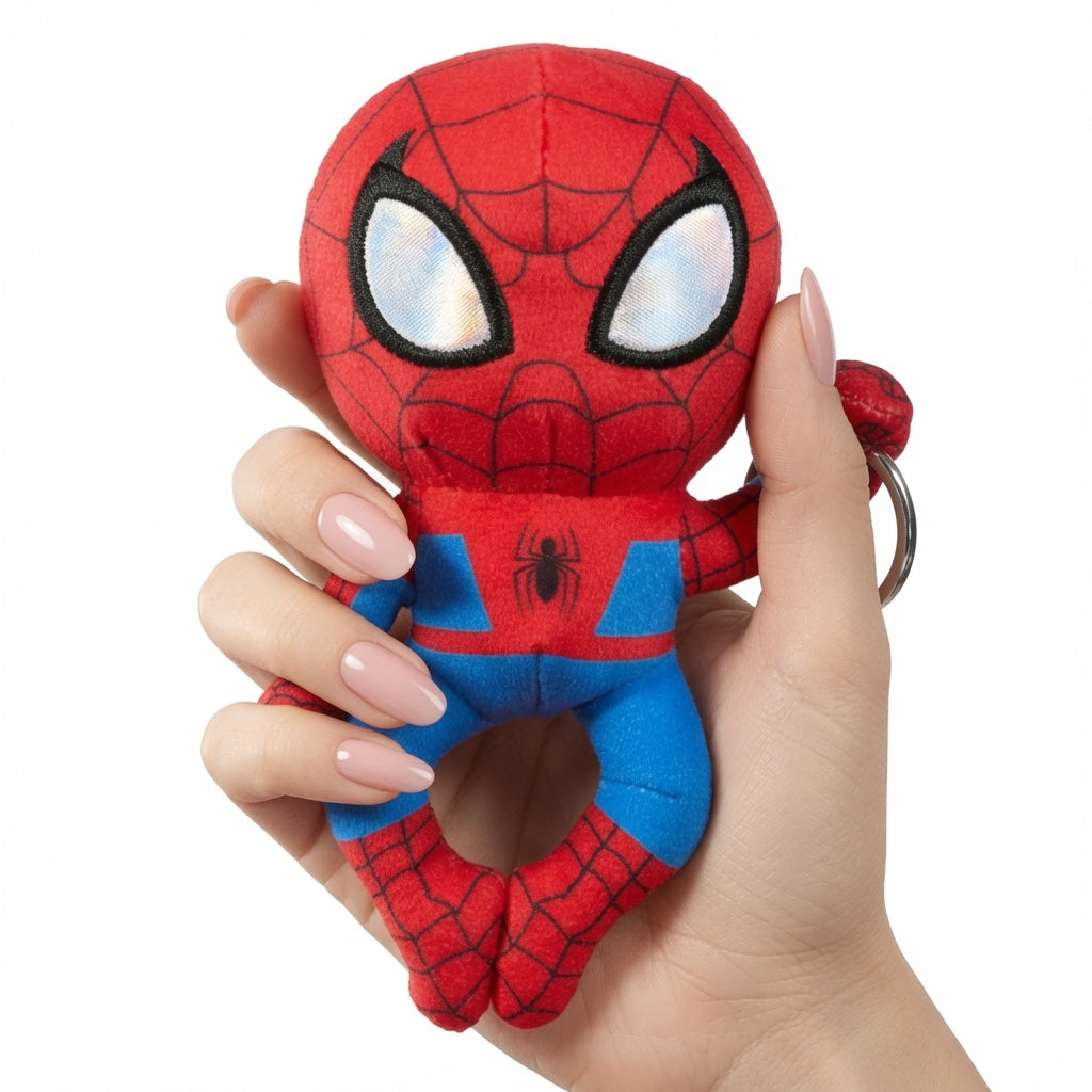 MINISO Marvel Spider-Man Side-Hanging Plush Keychain Pendant Figurine – 14.5cm Soft Collectible Hanging Decoration Gift | CRAZXY
