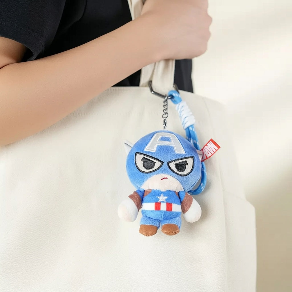 Potdemiel Marvel Avengers Captain America Plush Backpack Charm Cute Character Keychain Pendant | CRAZXY