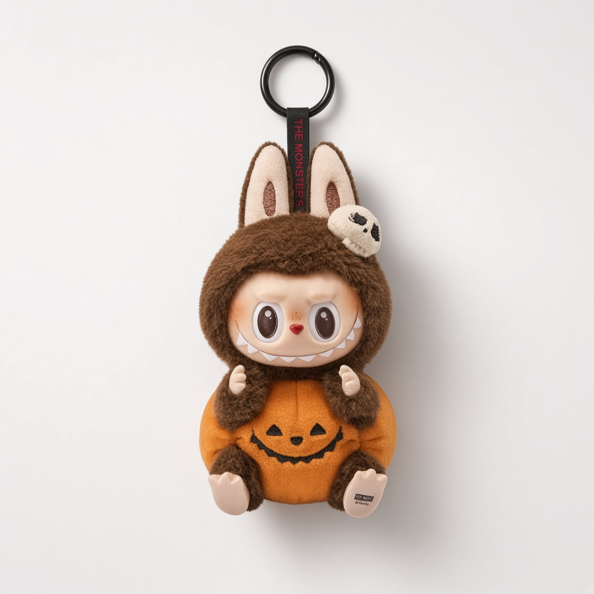 POP MART LABUBU Happy Halloween Party Series-Sitting Pumpkin Vinyl Plush Pendant