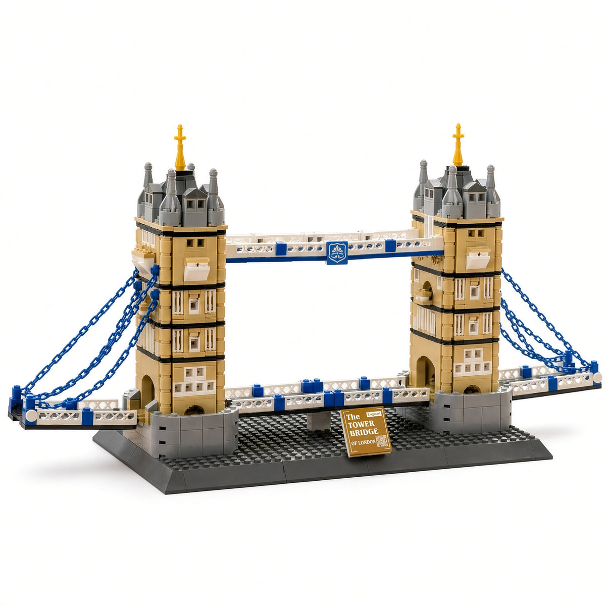 WANGE London Tower Bridge Building Block Set with Free LED Light String